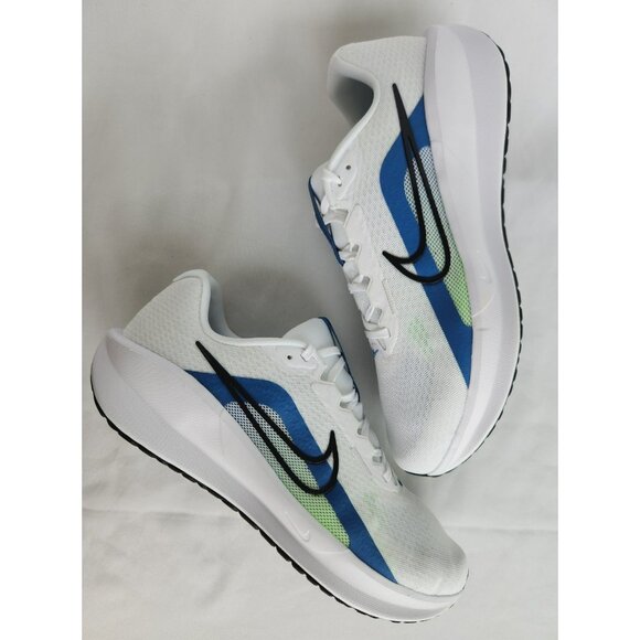 14 MEN'S NIKE DOWNSHIFTER 13 WHITE BLUE FD6454-103 RUNNING - Picture 1 of 9